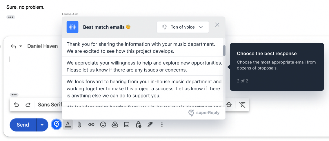 AI email reply generator