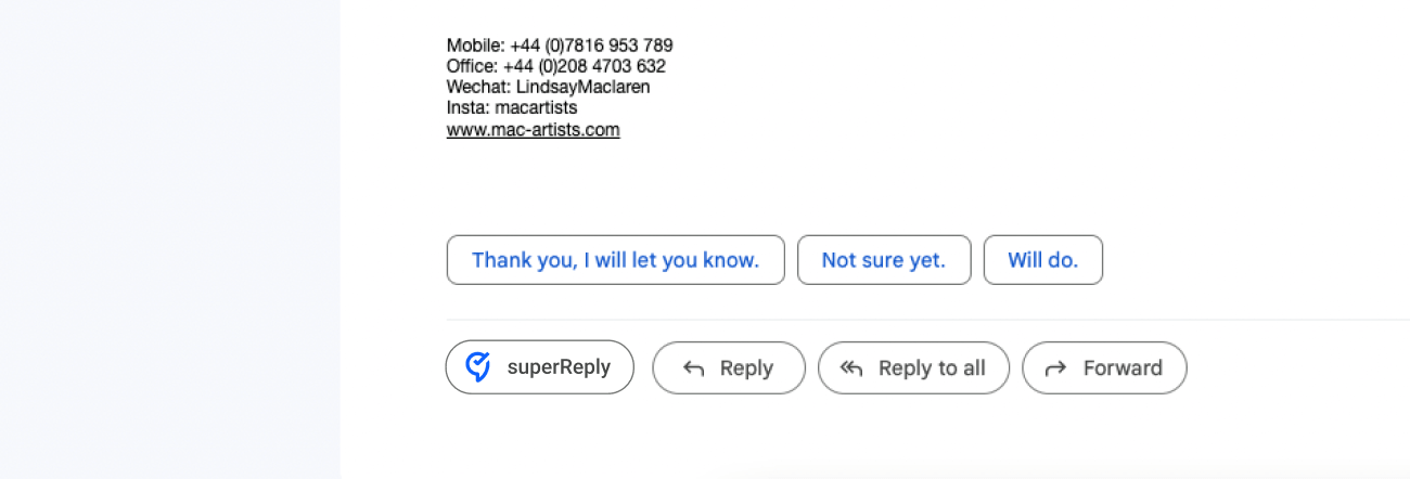 Free automated reply generator