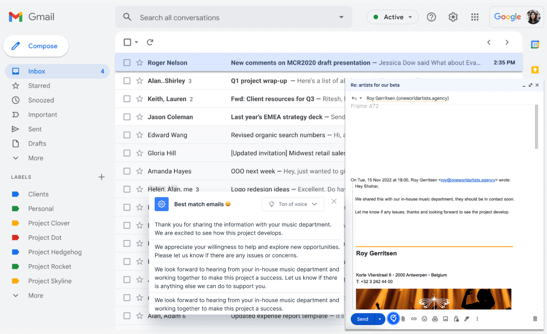 AI email reply generator