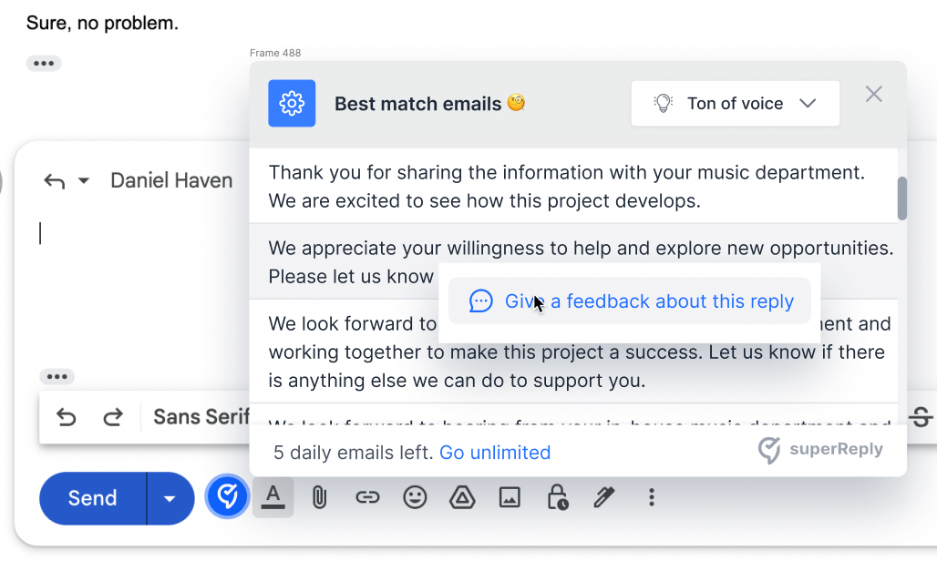 ai reply generator free